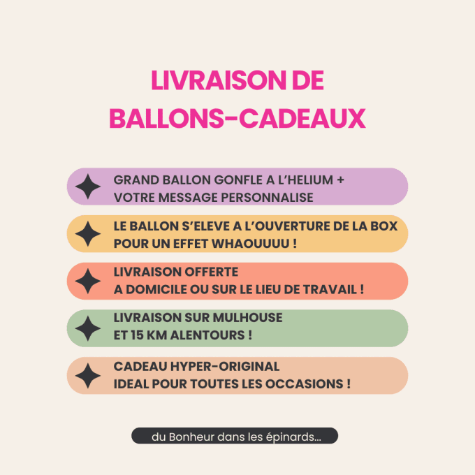 BOX BALLON COEUR OR + MESSAGE PERSONNALISE 